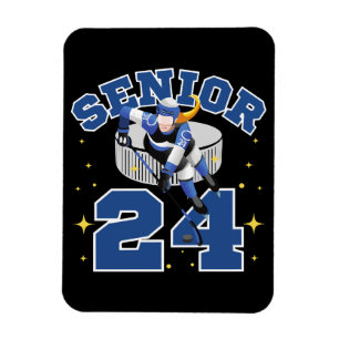 Lustiger Eishockey Senior 2024 Magnet