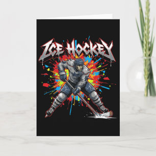 Lustiger Eishockey-Spieler Berg Team Crew Spruch E Karte