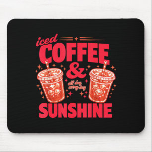 Lustiger Eiskaffee Sonnenschein Sommer Stimmung Ko Mousepad