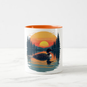 Lustiger Eistaucher – Minnesota Vogelbeobachter Zweifarbige Tasse