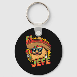 Lustiger El Jefe Taco Cinco De Mayo Mexikanisch Mä Schlüsselanhänger