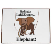 Lustiger Elefant Große Geschenktüte (Vorderseite)