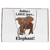 Lustiger Elefant Große Geschenktüte (Rückseite)