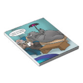 Lustiger Elefant in Therapie Notizblock (angewinkelt)