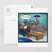 Lustiger Elefant in Therapie Postkarte (Vorne/Hinten)