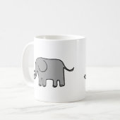 Lustiger Elefant Kaffeetasse (Vorderseite Links)