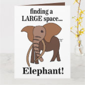 Lustiger Elefant Karte (Gelbe Blume)