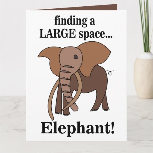 Lustiger Elefant Karte (Vorderseite)