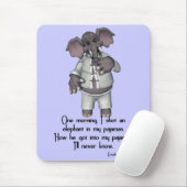 Lustiger Elefant KRW in Pyjama-Groucho Marx-Zitat Mousepad (Mit Mouse)