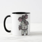 Lustiger Elefant KRW in Pyjama-Groucho Marx-Zitat Tasse (Links)