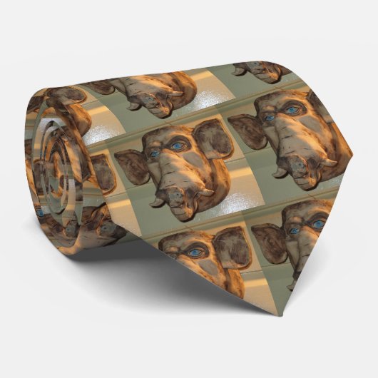 Lustiger Elefant oder Schwein Krawatte (Gerollt)