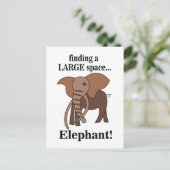 Lustiger Elefant Postkarte (Stehend Vorderseite)