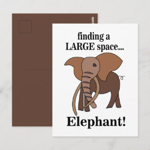 Lustiger Elefant Postkarte