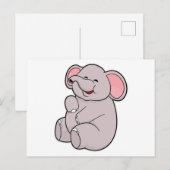 Lustiger Elefant Postkarte (Vorne/Hinten)