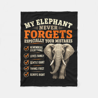 Lustiger Elefant vergisst Wildlife-Geschenke Igove Fleecedecke