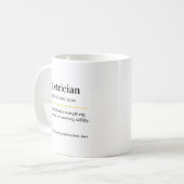 Lustiger Elektriker-Geschenk-Kaffeebecher Kaffeetasse (Vorderseite Links)