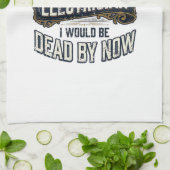 Lustiger Elektriker Vintage-Engraving-Zitat-Design Geschirrtuch (Gefaltet)