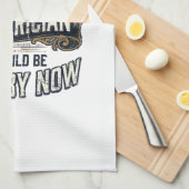 Lustiger Elektriker Vintage-Engraving-Zitat-Design Geschirrtuch (Viertel Falte)