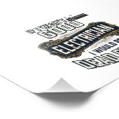 Lustiger Elektriker Vintage Gravur Zitat Design Fotodruck (Ecke)