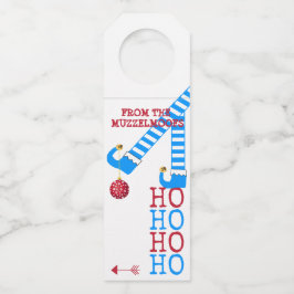 Lustiger Elf-Bein-Ho Ho Ho Weihnachtswein Flaschenanhänger