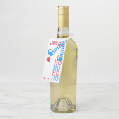 Lustiger Elf-Bein-Ho Ho Ho Weihnachtswein Flaschenanhänger (Angewinkelt)