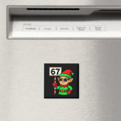 Lustiger Elf Sechs Sieben 6 7 Meme Weihnachtskostü Magnet (In Situ (Geschirrspüler))
