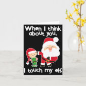 Lustiger Elf Unangemessener Erwachsenen Humor Weih Karte (Gelbe Blume)