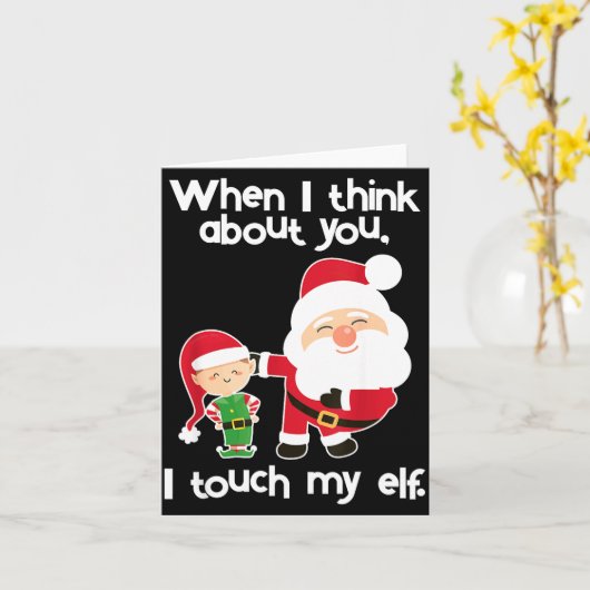 Lustiger Elf Unangemessener Erwachsenen-Humor Weih Karte (Gelbe Blume)