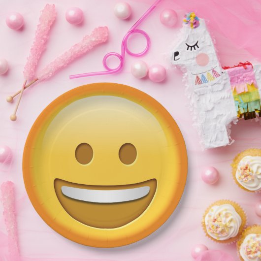 Lustiger emoji Pappteller (Party)