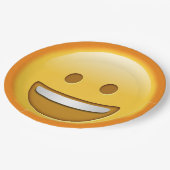 Lustiger emoji Pappteller (Schrägansicht)
