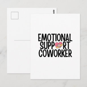 lustiger emotionaler Unterstützerkollege Postkarte