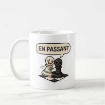 Lustiger En-Passant-Schachspieler-Kaffeebecher