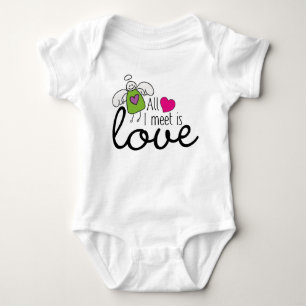 Lustiger Engel - Alles was ich treffe ist Liebe 1 Baby Strampler