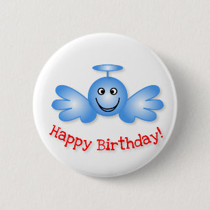Lustiger Engel Button