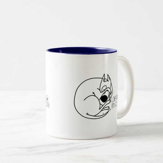 Lustiger englischer Bullterrier-Becher-Ei-Kopf Zweifarbige Tasse (VorderseiteRechts)