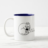 Lustiger englischer Bullterrier-Becher-Ei-Kopf Zweifarbige Tasse (Links)