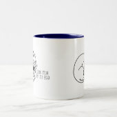 Lustiger englischer Bullterrier-Becher-Ei-Kopf Zweifarbige Tasse (Mittel)