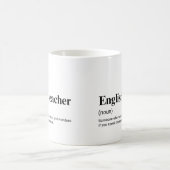 Lustiger Englischlehrer unterrichtet Definition Kaffeetasse (Mittel)