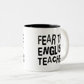 Lustiger Englischlehrer Zweifarbige Tasse (VorderseiteRechts)