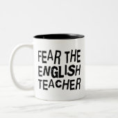 Lustiger Englischlehrer Zweifarbige Tasse (Links)