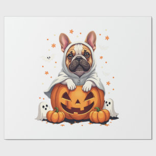 Lustiger English Bulldog Geist Boo Halloween Damen Geschenkpapier
