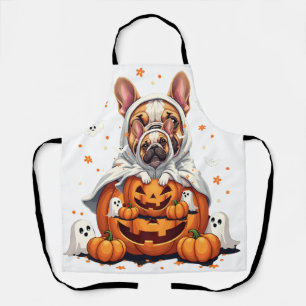 Lustiger English Bulldog Geist Boo Halloween Damen Schürze