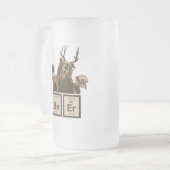 Lustiger entdecktes Bier der Chemie Bär Mattglas Bierglas (Vorderseite Links)