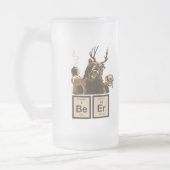 Lustiger entdecktes Bier der Chemie Bär Mattglas Bierglas (Links)