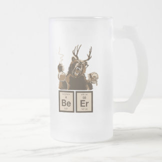 Lustiger entdecktes Bier der Chemie Bär Mattglas Bierglas