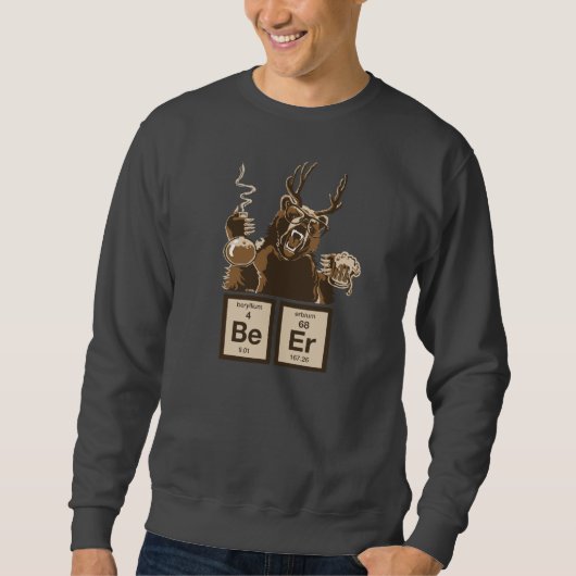 Lustiger entdecktes Bier der Chemie Bär Sweatshirt (Vorderseite)