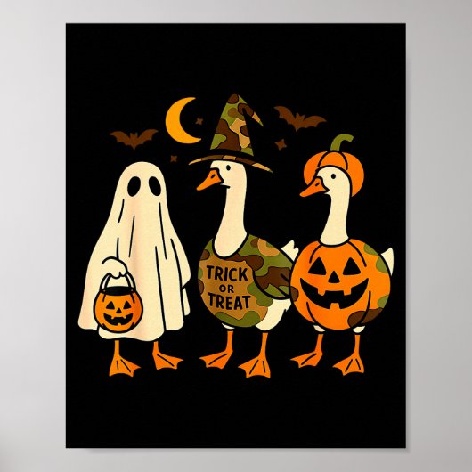 Lustiger Enten Enten Boo Halloween Kostüm Ente Poster (Vorne)