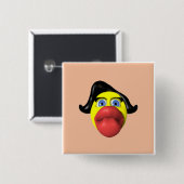 Lustiger Enten-Geburtstags-Knopf Button (Vorne & Hinten)