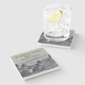 Lustiger Enten-Jagd-Stein-Untersetzer Steinuntersetzer (Seitenansicht)