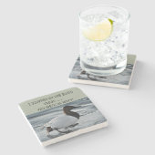 Lustiger Enten-Jagd-Stein-Untersetzer Steinuntersetzer (Seitenansicht)